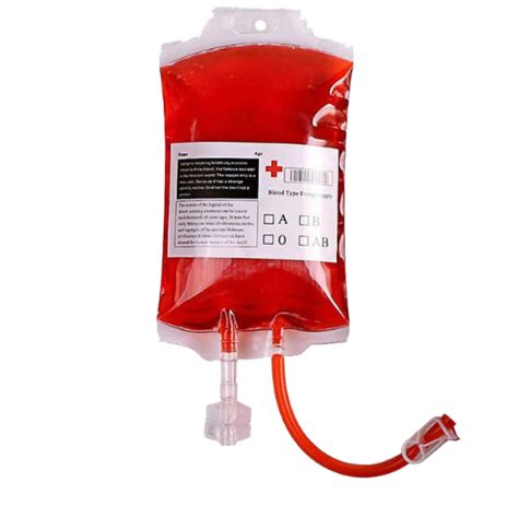 fake blood sealed in bag
